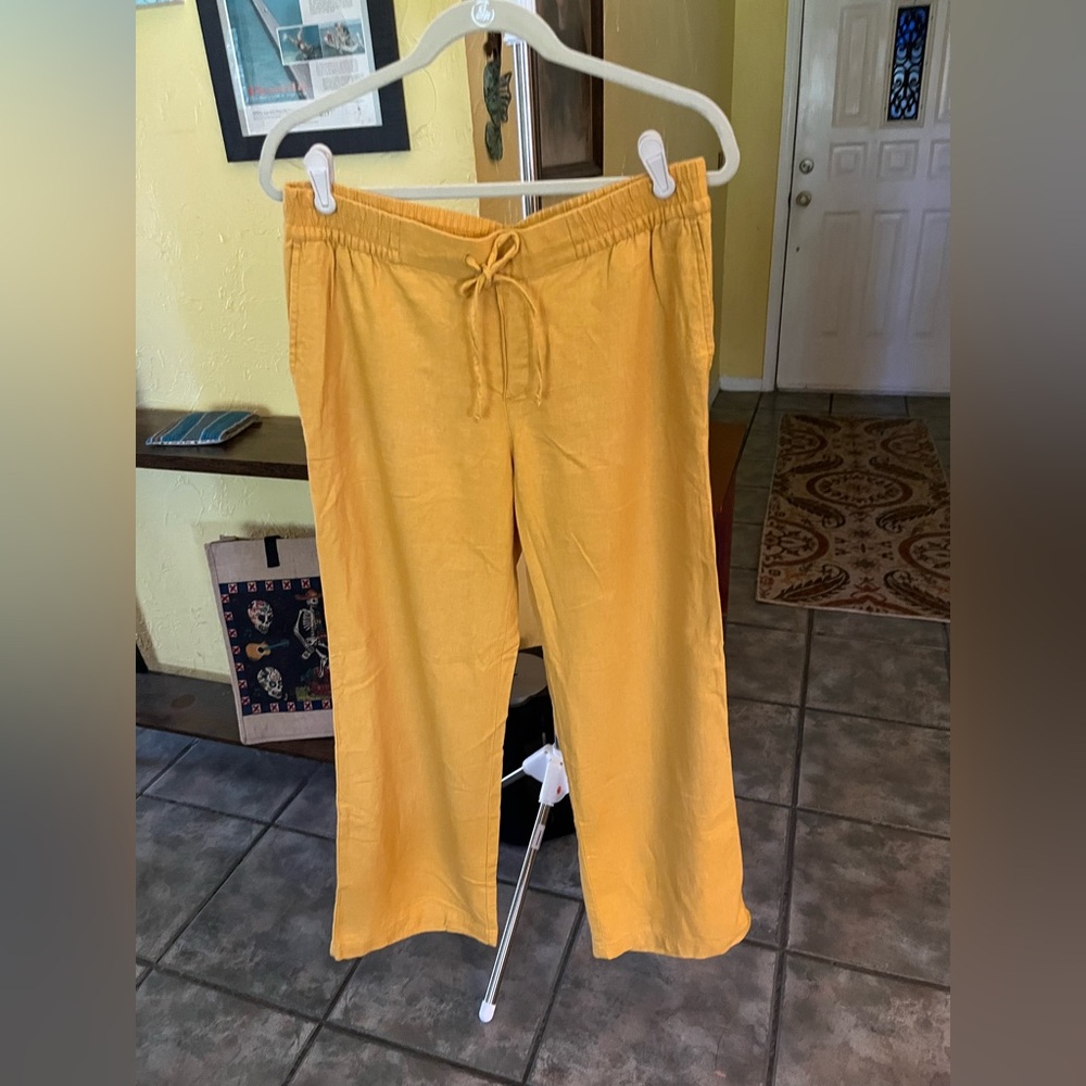 Old Navy Mustard Elastic Waist Pants